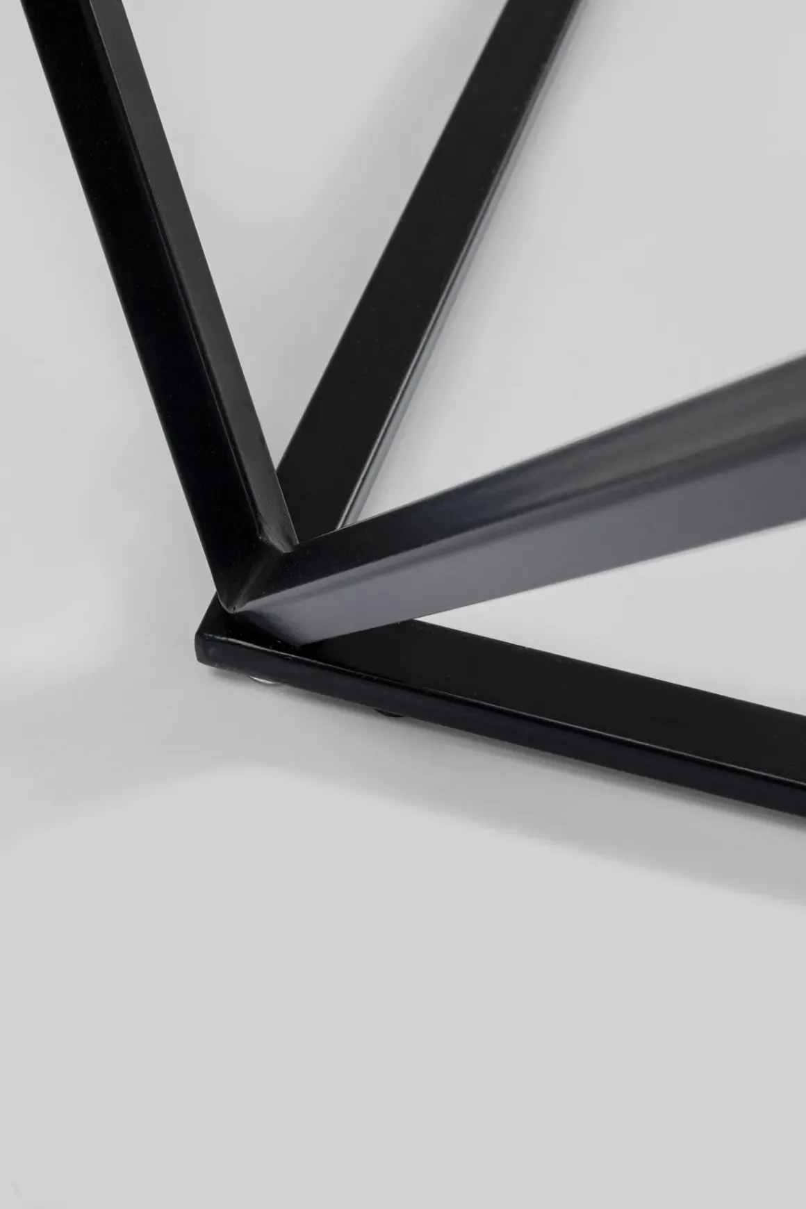 Soffbord Cristallo - Svart/Glas, 80x80cm - KARE Design