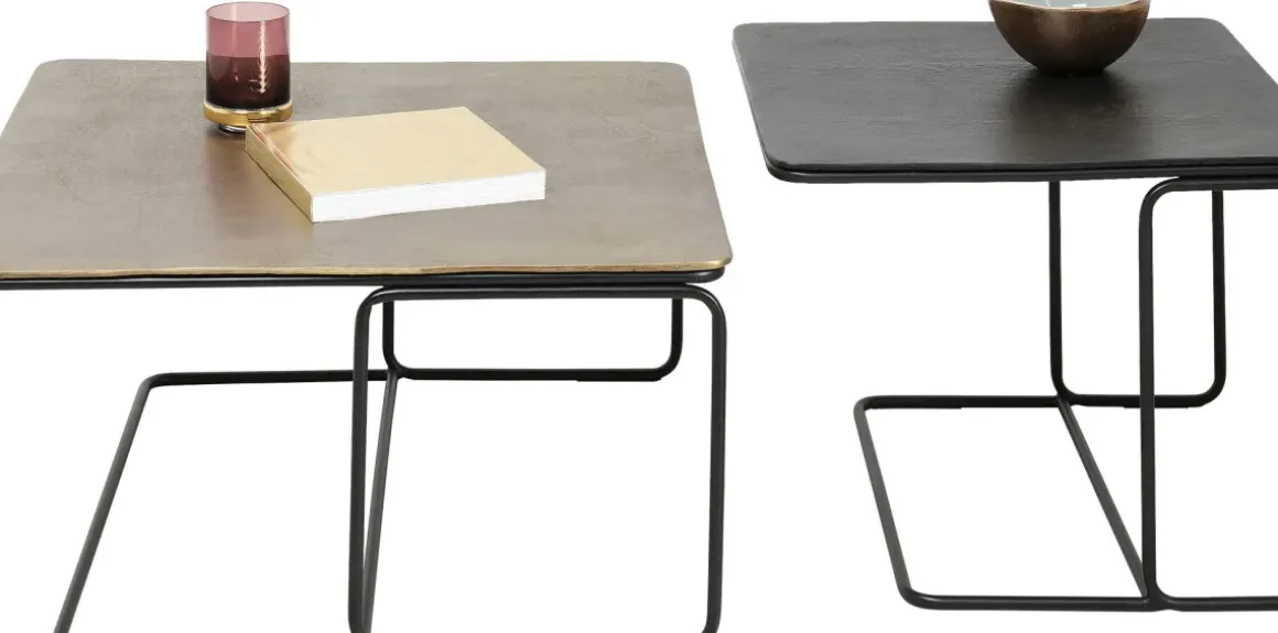 Soffbord Diego - Svart/Brons, 2-set - KARE Design