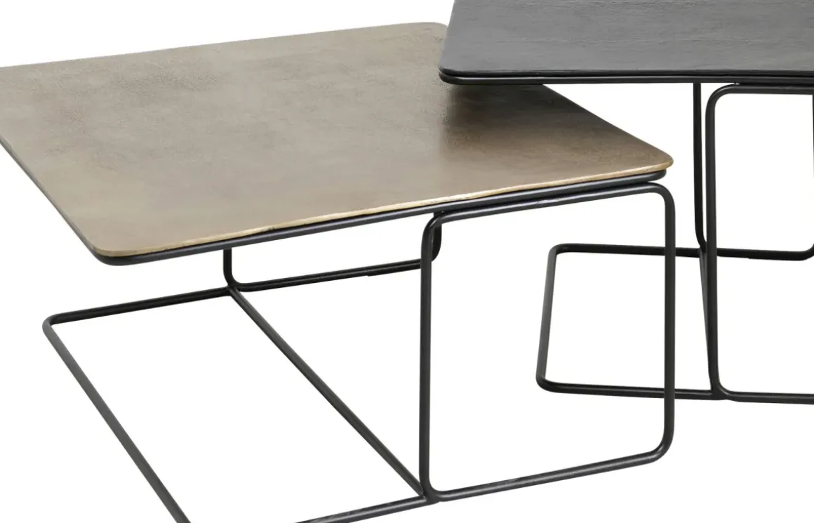 Soffbord Diego - Svart/Brons, 2-set - KARE Design