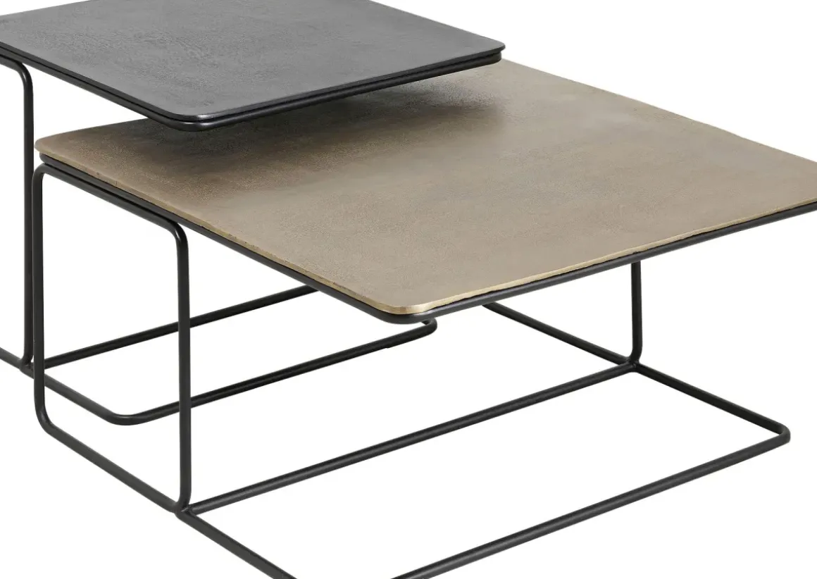 Soffbord Diego - Svart/Brons, 2-set - KARE Design
