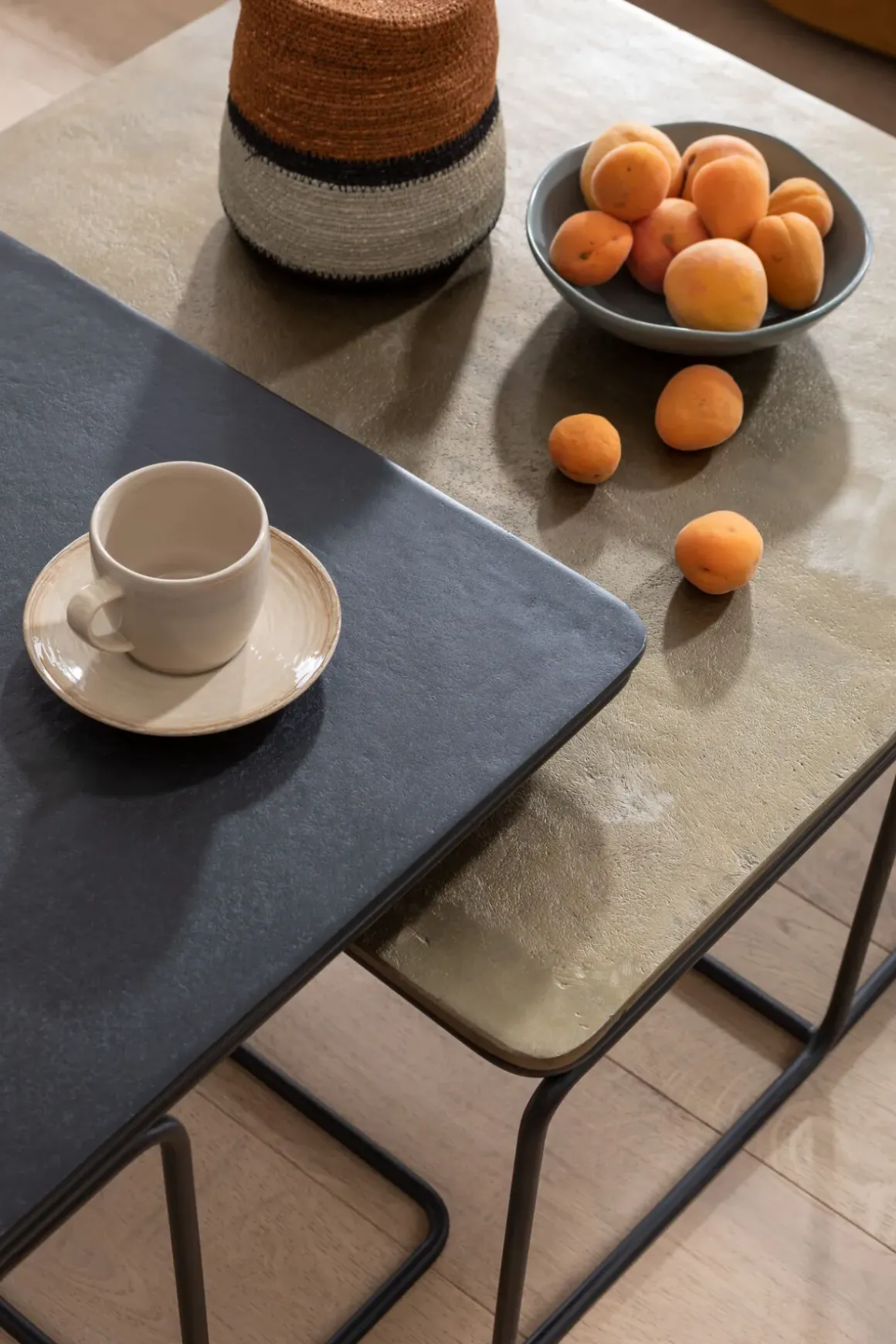 Soffbord Diego - Svart/Brons, 2-set - KARE Design