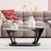 Soffbord Franklin - Svart/Vit, 150x58cm - KARE Design