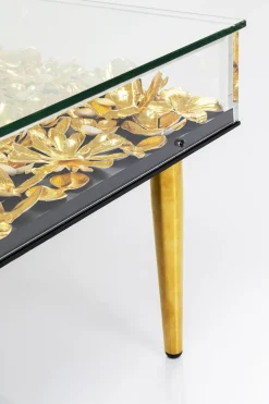 Soffbord Gold Flowers, 120x60cm - KARE Design