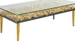 Soffbord Gold Flowers, 120x60cm - KARE Design