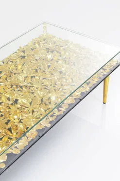 Soffbord Gold Flowers, 120x60cm - KARE Design