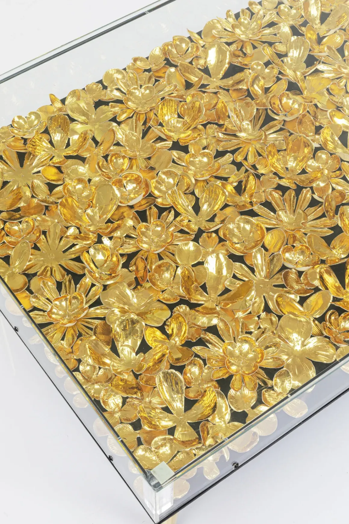 Soffbord Gold Flowers, 120x60cm - KARE Design