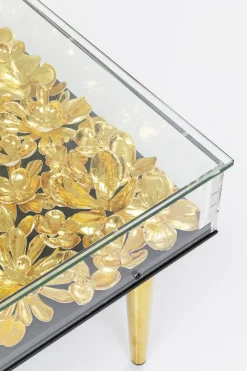 Soffbord Gold Flowers, 120x60cm - KARE Design