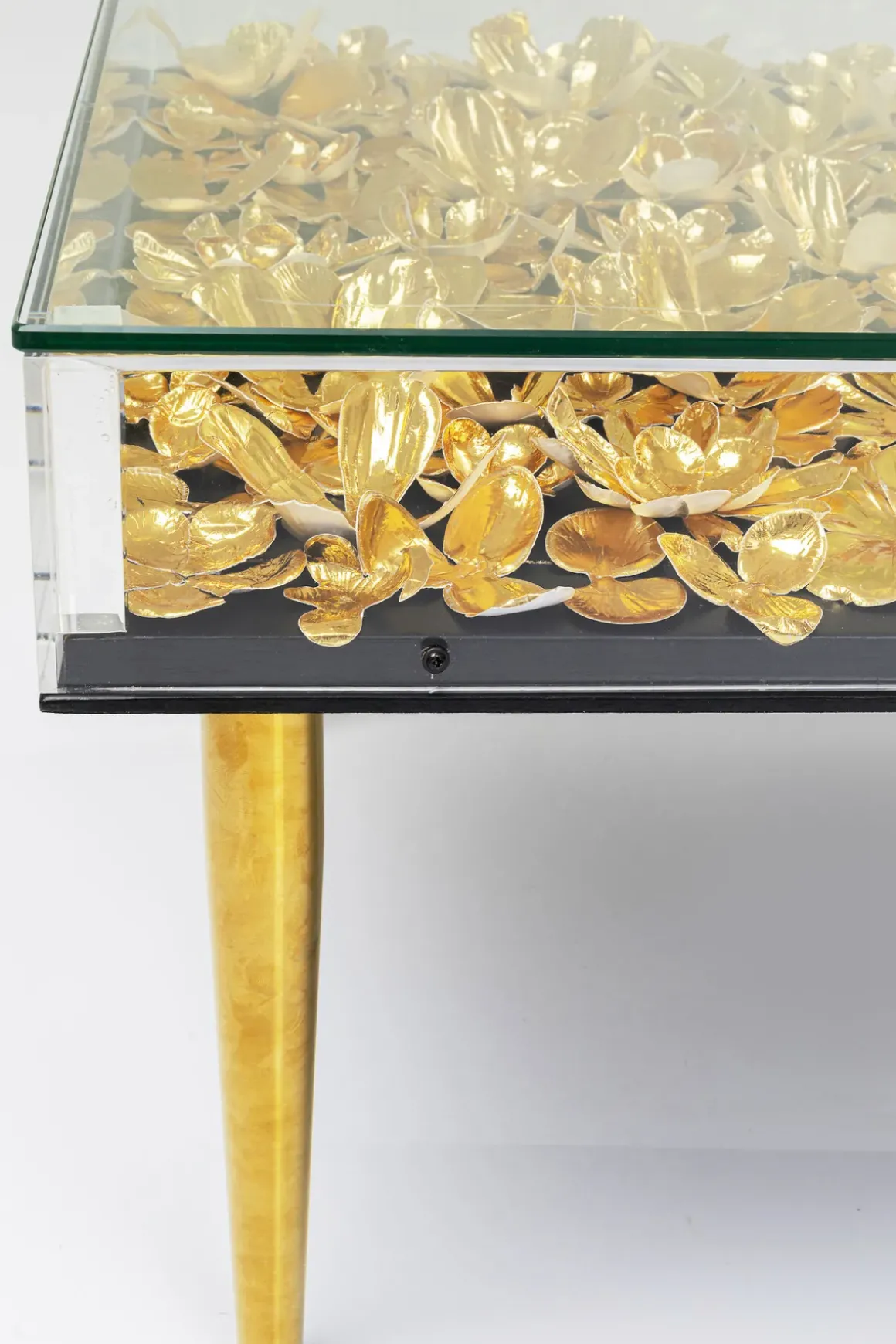 Soffbord Gold Flowers, 120x60cm - KARE Design