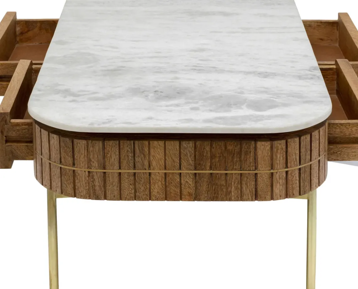 Soffbord Grace - Trä/Marmor/Guld - KARE Design