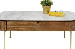 Soffbord Grace - Trä/Marmor/Guld - KARE Design