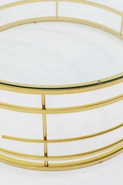 Soffbord Jupiter Rund - Mässing/Glas, Ø100cm - KARE Design