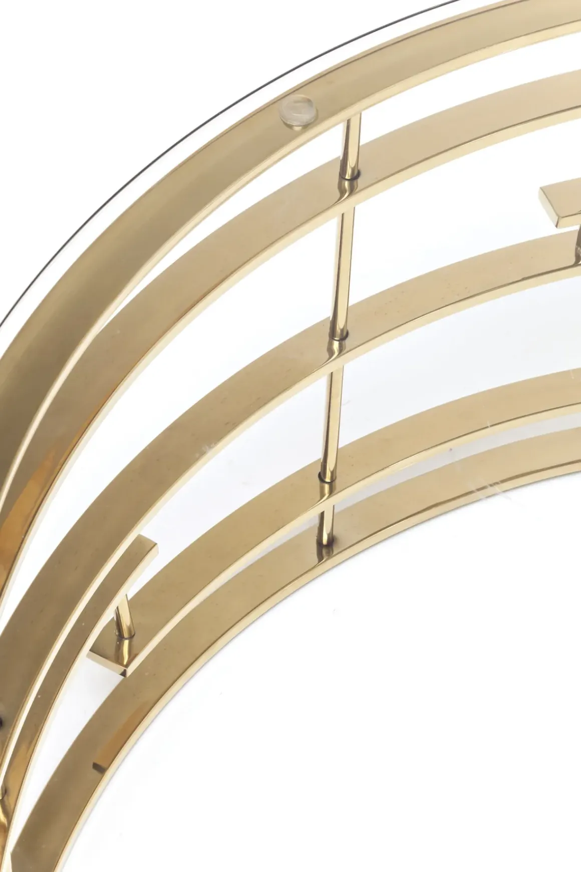 Soffbord Jupiter Rund - Mässing/Glas, Ø100cm - KARE Design