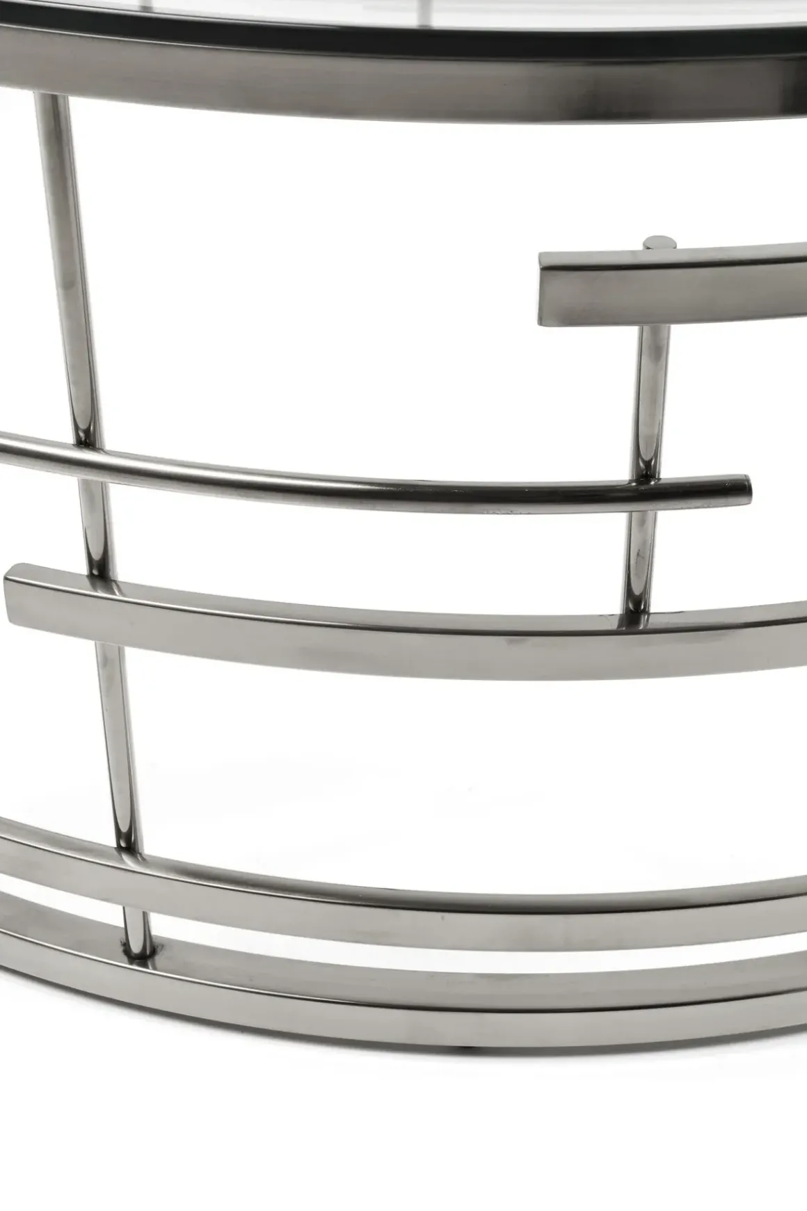 Soffbord Jupiter Rund - Silver/Glas, Ø100cm - KARE Design
