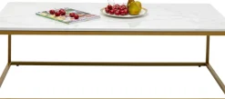 Soffbord Key West - Rektangulärt Bord Marmor/Guld, 120x60cm - KARE Design