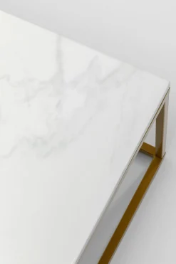 Soffbord Key West - Rektangulärt Bord Marmor/Guld, 120x60cm - KARE Design