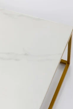 Soffbord Key West - Vit Marmor/Guld, 90x90cm - KARE Design