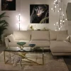 Soffbord Laser - Rektangulärt Bord Glas/Guld, 120x60cm - KARE Design