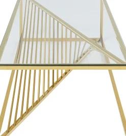 Soffbord Laser - Rektangulärt Bord Glas/Guld, 120x60cm - KARE Design