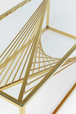 Soffbord Laser - Rektangulärt Bord Glas/Guld, 120x60cm - KARE Design