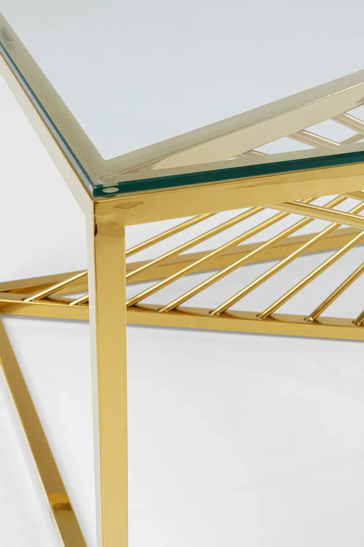 Soffbord Laser - Rektangulärt Bord Glas/Guld, 120x60cm - KARE Design