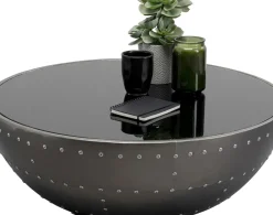 Soffbord Lounge Gun - Svart/Silver Metal Ø83cm - KARE Design