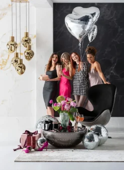 Soffbord Lounge Gun -  Svart/Silver Metal Ø83cm - KARE Design