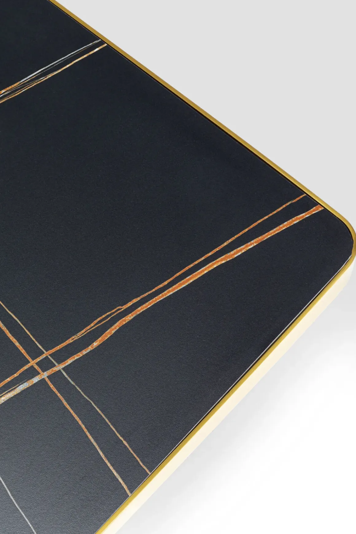 Soffbord Miler - Guld/Marmor, 80x80cm - KARE Design