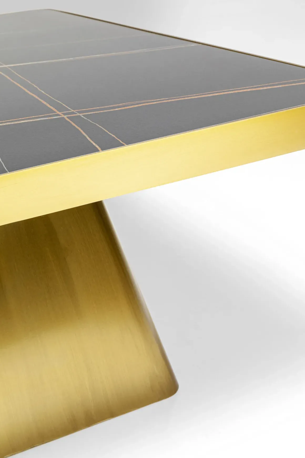 Soffbord Miler - Guld/Marmor, 80x80cm - KARE Design