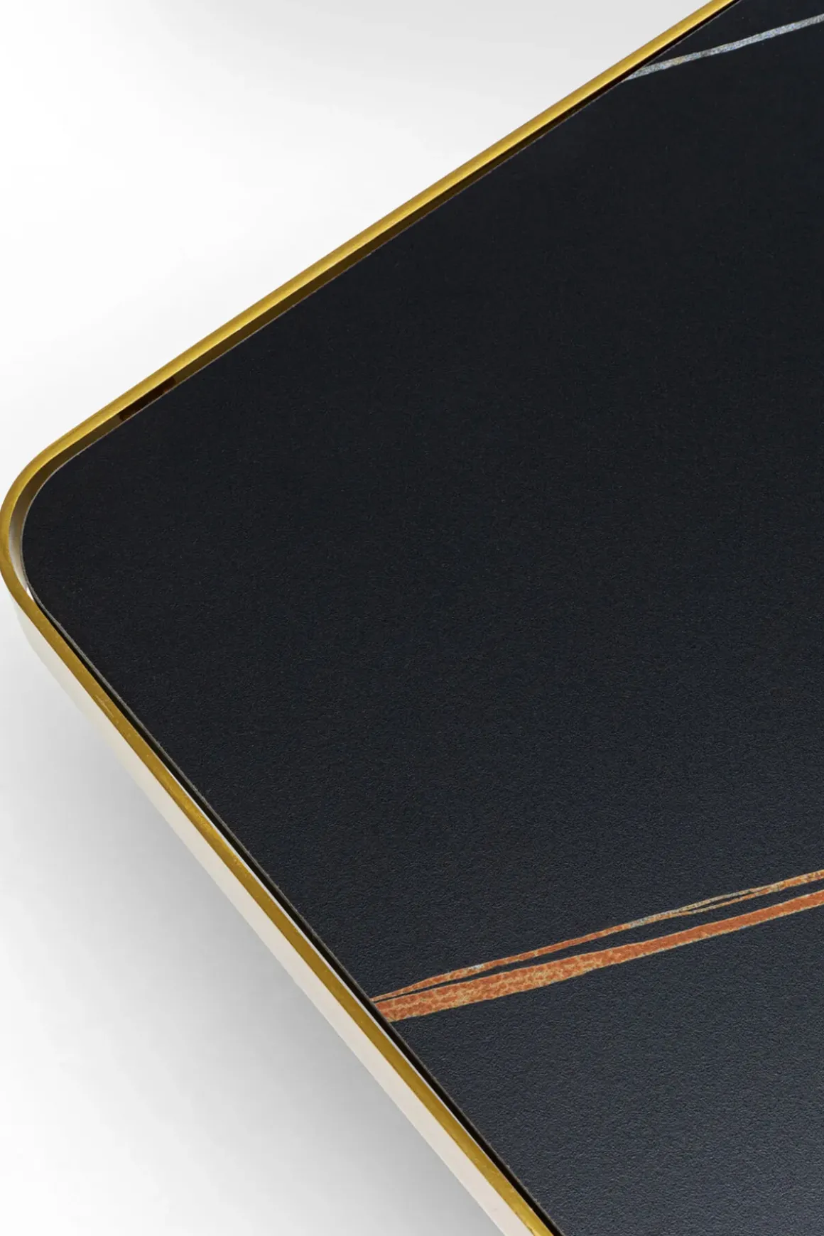 Soffbord Miler - Guld/Marmor, 80x80cm - KARE Design