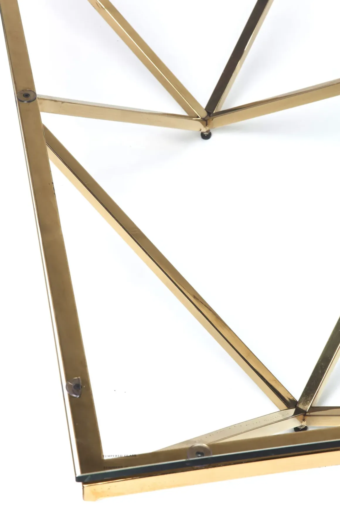 Soffbord Network - Glas och Mässing, 105x105cm - KARE Design