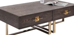 Soffbord Osaka - Mörkt Trä/Borstad Mässing - KARE Design