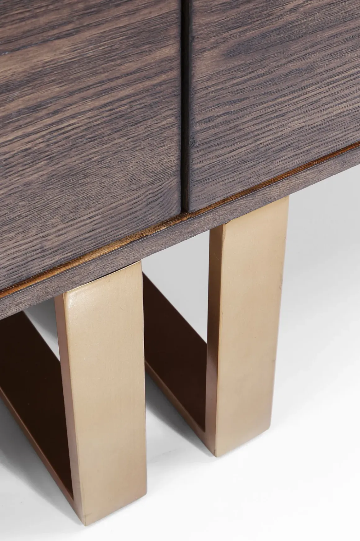Soffbord Osaka - Mörkt Trä/Borstad Mässing - KARE Design
