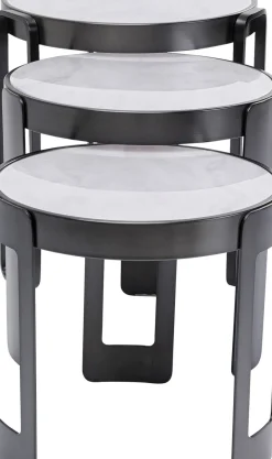 Soffbord Perelli - Set med 3 Sidobord - Svart - KARE Design