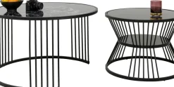 Soffbord Roma - Marmor/Svart, 2-set - KARE Design