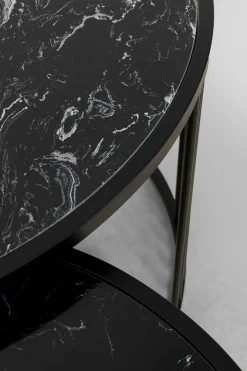 Soffbord Roma - Marmor/Svart, 2-set - KARE Design