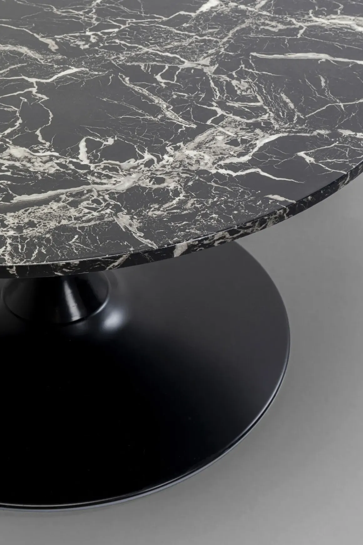 Soffbord Schickeria - Svart/Marmor Ø80cm - KARE Design