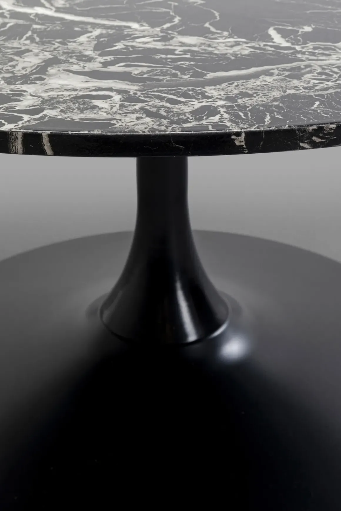 Soffbord Schickeria - Svart/Marmor Ø80cm - KARE Design