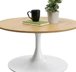Soffbord Schickeria - Vit/Ek Ø80cm - KARE Design