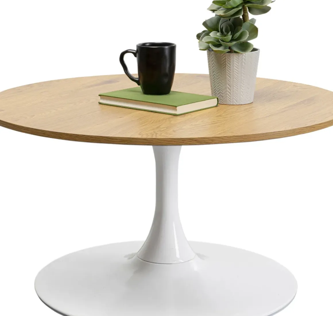 Soffbord Schickeria - Vit/Ek Ø80cm - KARE Design