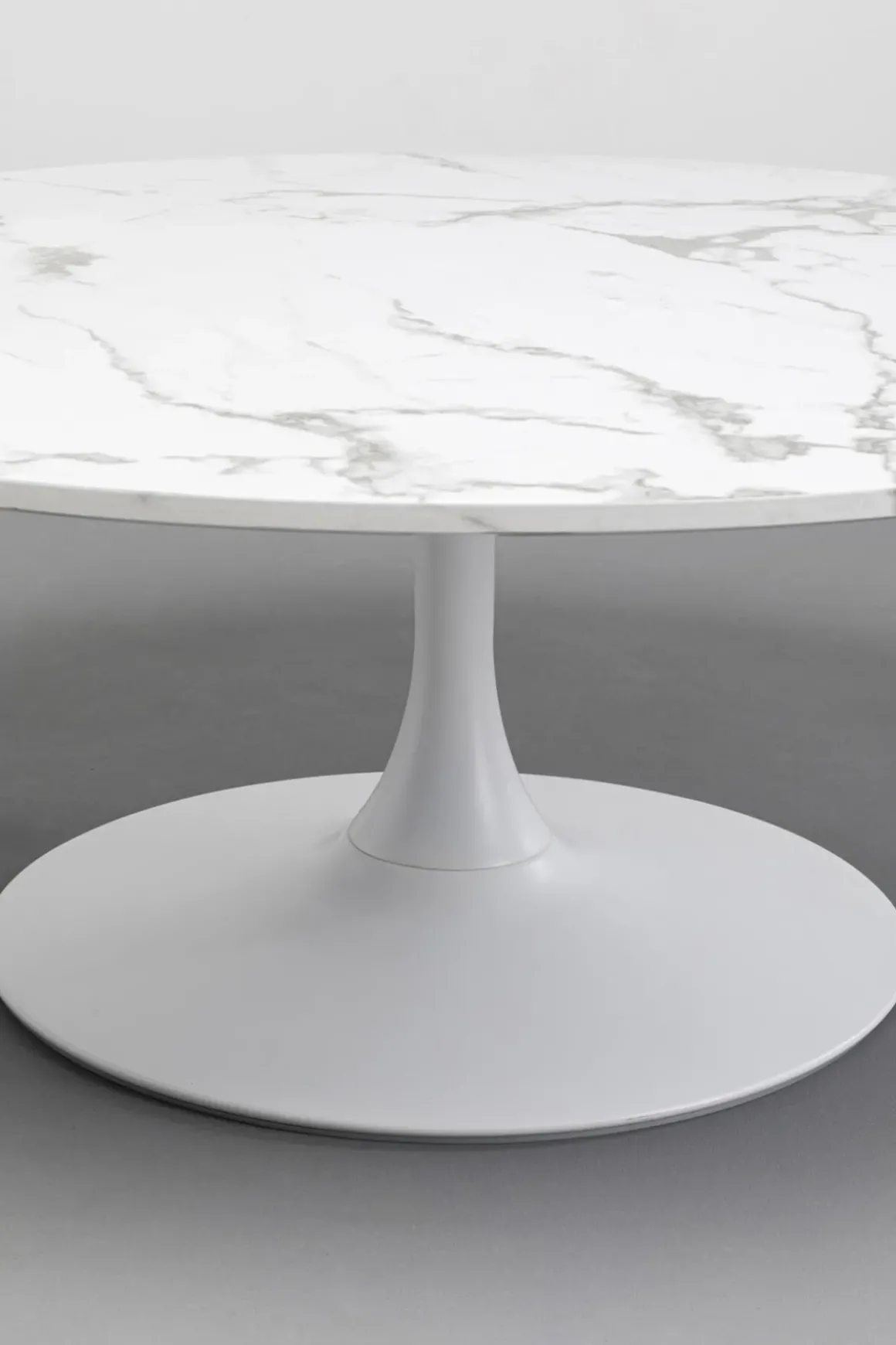 Soffbord Schickeria - Vit/Marmor Ø110cm - KARE Design