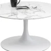 Soffbord Schickeria - Vit/Marmor Ø80cm - KARE Design