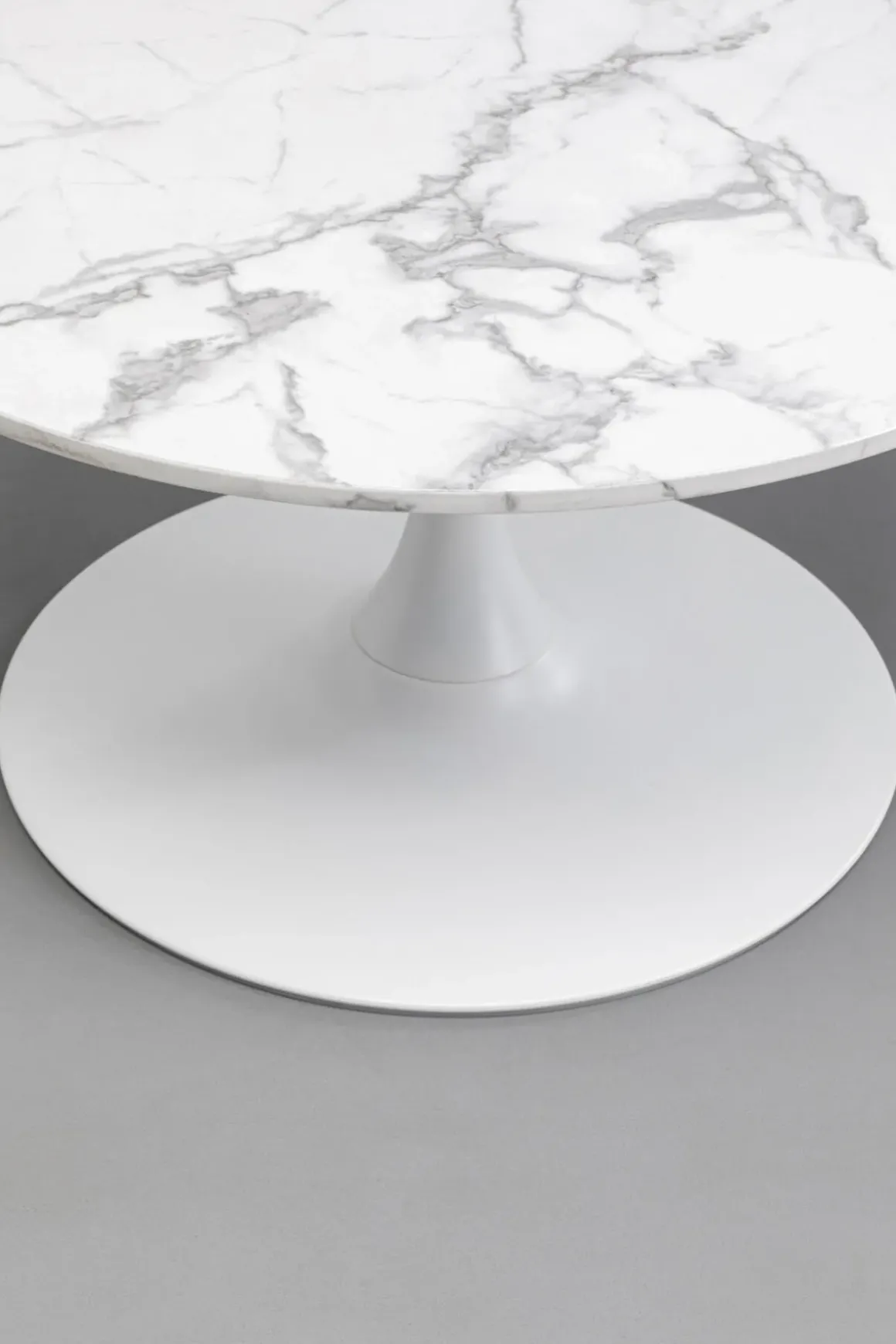 Soffbord Schickeria - Vit/Marmor Ø80cm - KARE Design