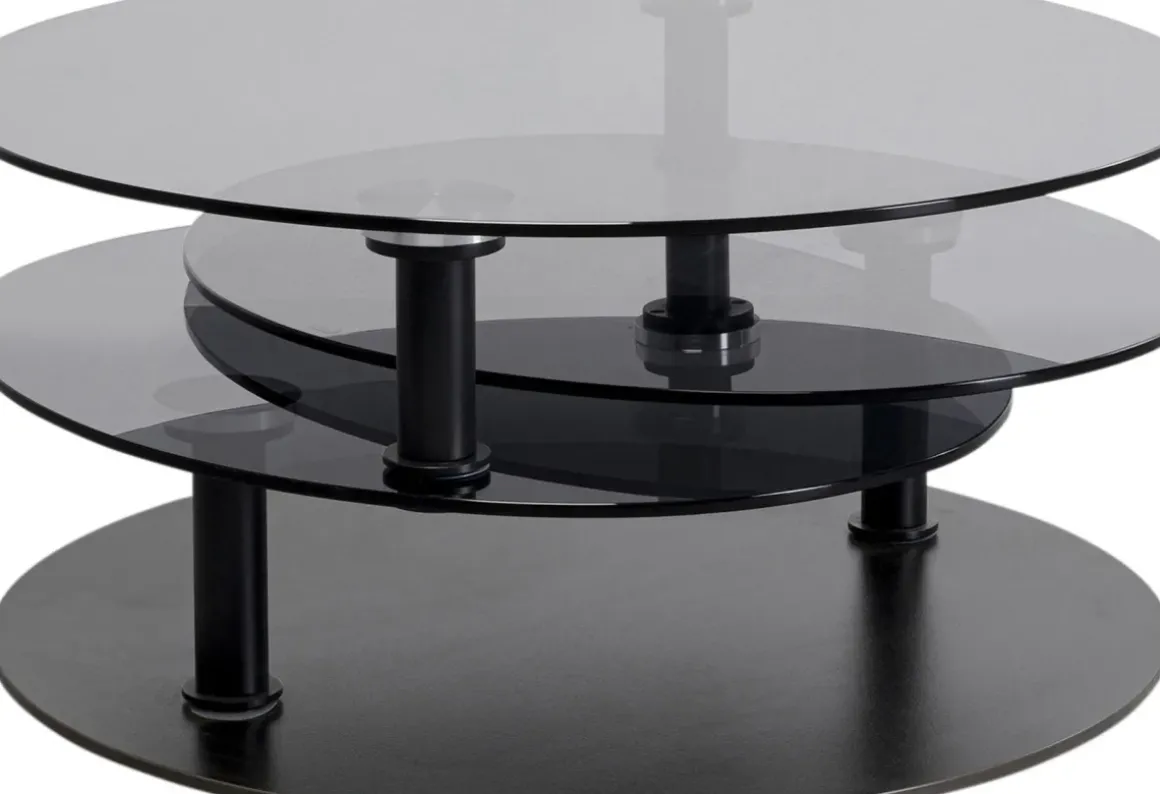 Soffbord Twist - Svart Ø90-170cm - KARE Design