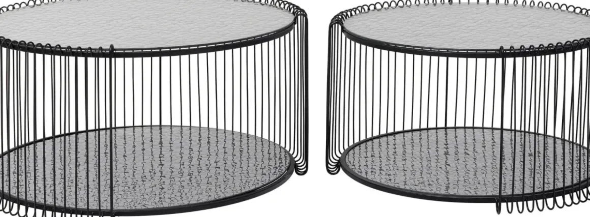 Soffbord Wire Double - Bubble Svart (2/Set) - KARE Design