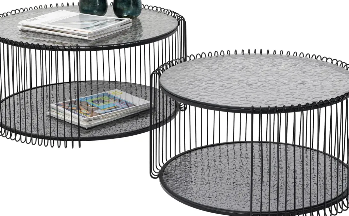 Soffbord Wire Double - Bubble Svart (2/Set) - KARE Design