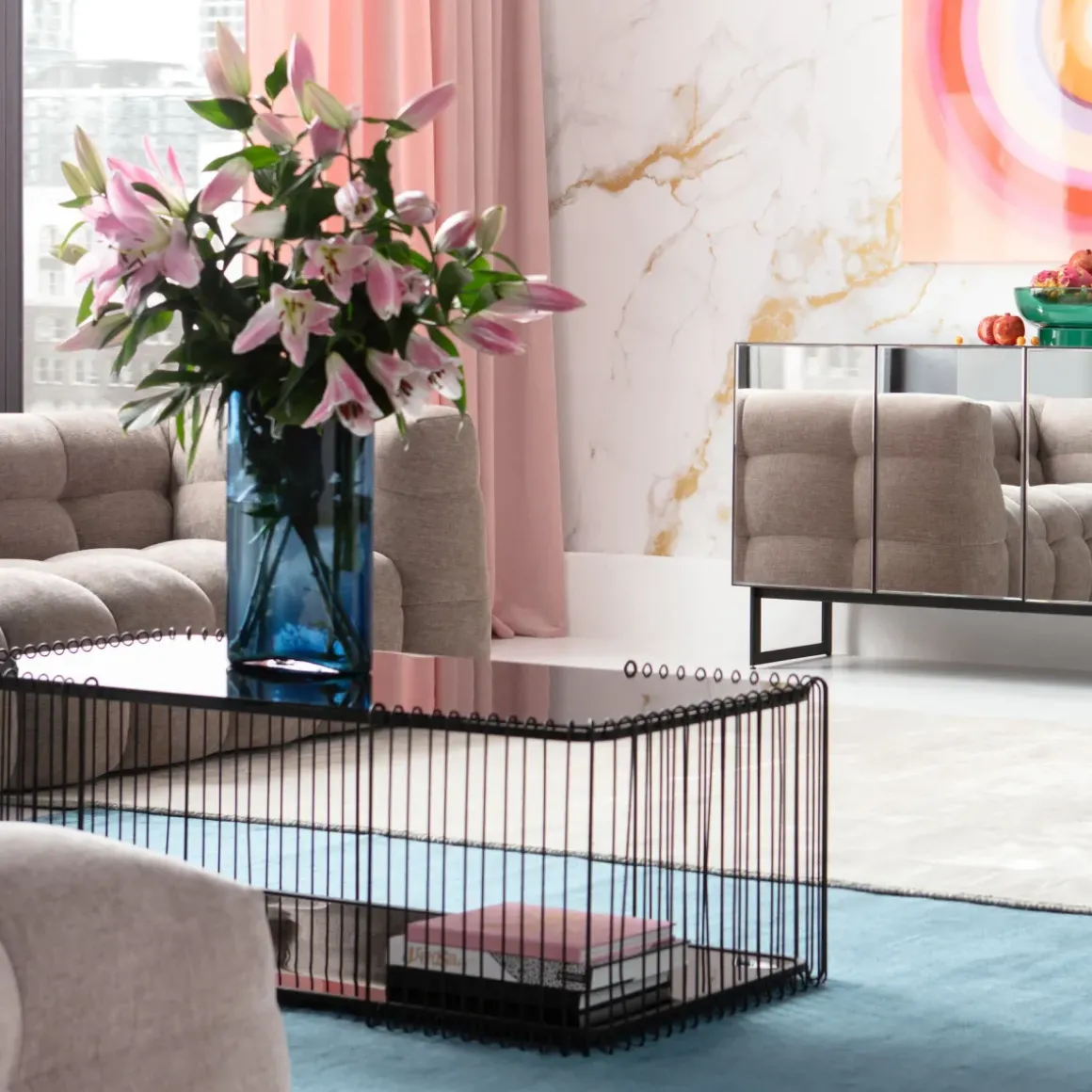 Soffbord Wire Double - Svart, 120x60cm - KARE Design
