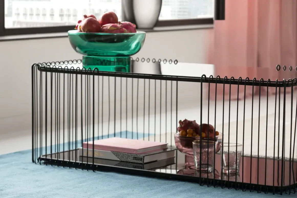 Soffbord Wire Double - Svart, 120x60cm - KARE Design