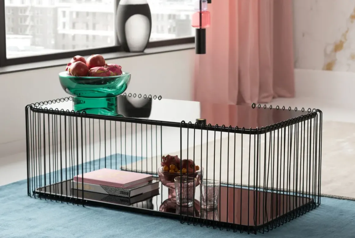 Soffbord Wire Double - Svart, 120x60cm - KARE Design