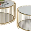 Soffbord Wire - Mässing, (2/Set) - KARE Design