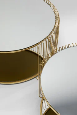 Soffbord Wire - Mässing, (2/Set) - KARE Design